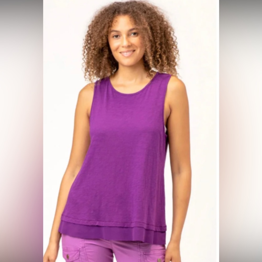 NWT XCVI Philo Tank, Magenta Haze Pigment, Size XS